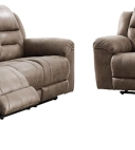 Signature Design by Ashley Stoneland Reclining Sofa and Loveseat-Fossil