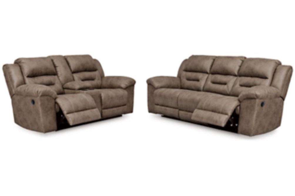 Signature Design by Ashley Stoneland Reclining Sofa and Power Reclining Lovesea