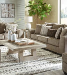 Benchcraft Olin Sofa, Loveseat, Oversized Chair and Ottoman-Chocolate