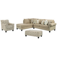 Dovemont 2-Piece Sectional with Chaise, Chair and Ottoman-Putty