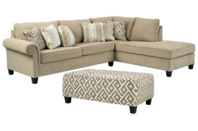 Signature Design by Ashley Dovemont 2-Piece Sectional with Ottoman-Putty