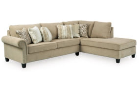 Signature Design by Ashley Dovemont 2-Piece Sectional with Ottoman-Putty