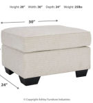 Signature Design by Ashley Cashton Sofa, Loveseat, Chair and Ottoman-Snow