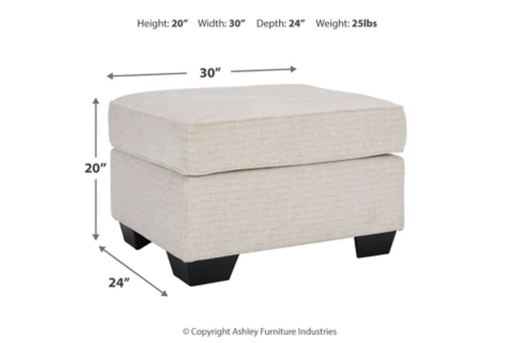 Signature Design by Ashley Cashton Sofa, Loveseat, Chair and Ottoman-Snow