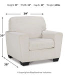 Signature Design by Ashley Cashton Sofa, Loveseat, Chair and Ottoman-Snow