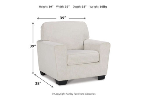 Signature Design by Ashley Cashton Sofa, Loveseat, Chair and Ottoman-Snow