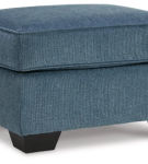 Signature Design by Ashley Cashton Chair and Ottoman-Blue