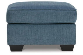 Signature Design by Ashley Cashton Chair and Ottoman-Blue