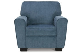 Signature Design by Ashley Cashton Chair and Ottoman-Blue