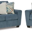 Signature Design by Ashley Cashton Sofa and Loveseat-Blue