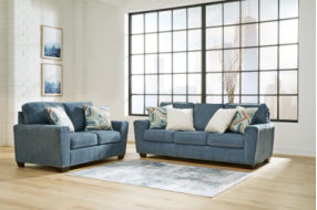 Signature Design by Ashley Cashton Sofa and Loveseat-Blue