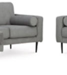 Signature Design by Ashley Hazela Sofa Chaise and Loveseat-Charcoal