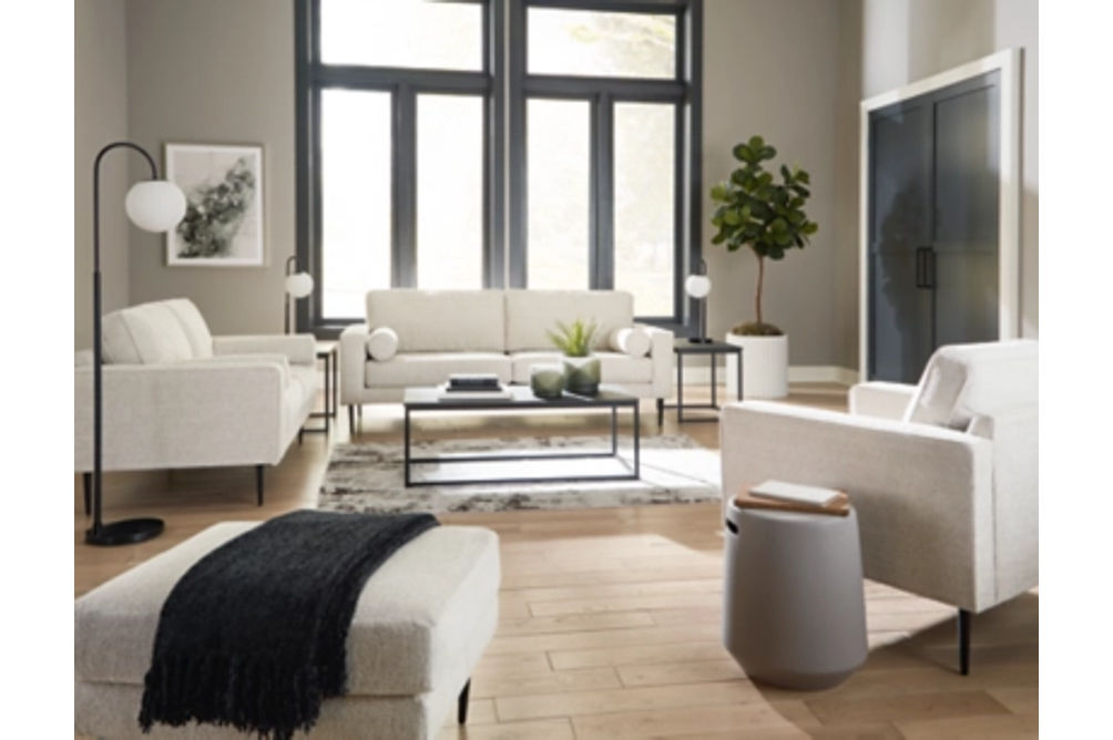 Signature Design by Ashley Hazela Sofa, Loveseat, Chair and Ottoman-Sandstone