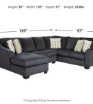 Signature Design by Ashley Eltmann 3-Piece Sectional with Chaise-Slate