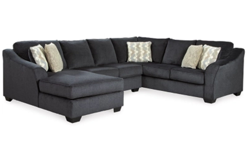 Signature Design by Ashley Eltmann 3-Piece Sectional with Chaise-Slate