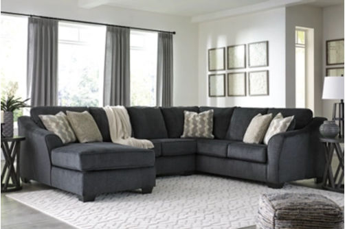 Signature Design by Ashley Eltmann 3-Piece Sectional with Chaise-Slate