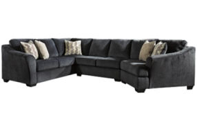 Signature Design by Ashley Eltmann 3-Piece Sectional with Cuddler-Slate