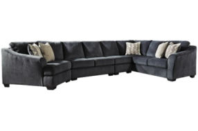 Signature Design by Ashley Eltmann 4-Piece Sectional with Cuddler-Slate