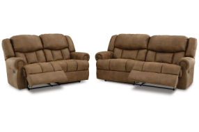 Signature Design by Ashley Boothbay Reclining Sofa and Loveseat-Auburn