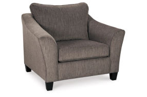 Signature Design by Ashley Nemoli Loveseat, Chair, and Ottoman-Slate