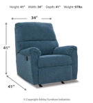 Signature Design by Ashley Miravel Sofa, Loveseat and Recliner-Indigo