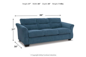 Signature Design by Ashley Miravel Sofa and Loveseat-Indigo