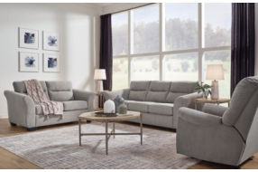 Signature Design by Ashley Miravel Sofa, Loveseat and Recliner-Slate