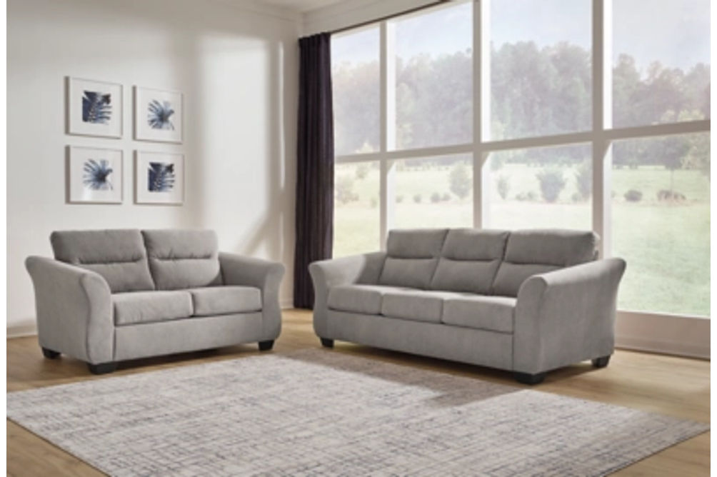 Signature Design by Ashley Miravel Sofa and Loveseat-Slate