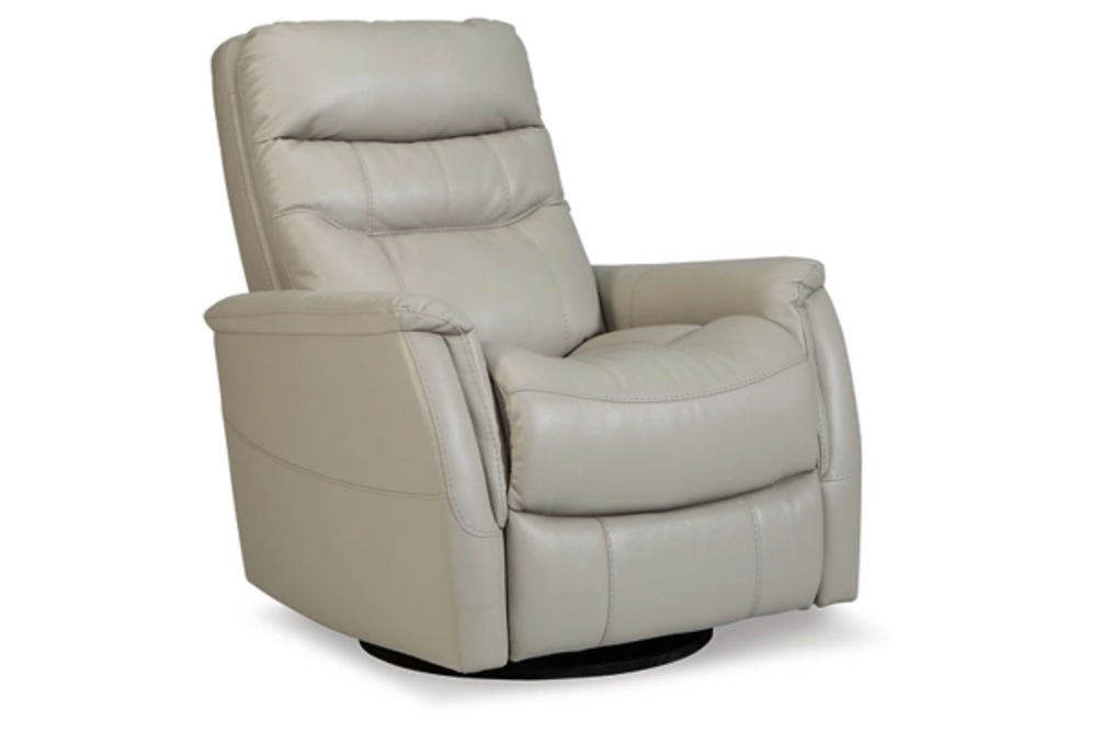 Signature Design by Ashley Riptyme Swivel Glider Recliner-Dove Gray