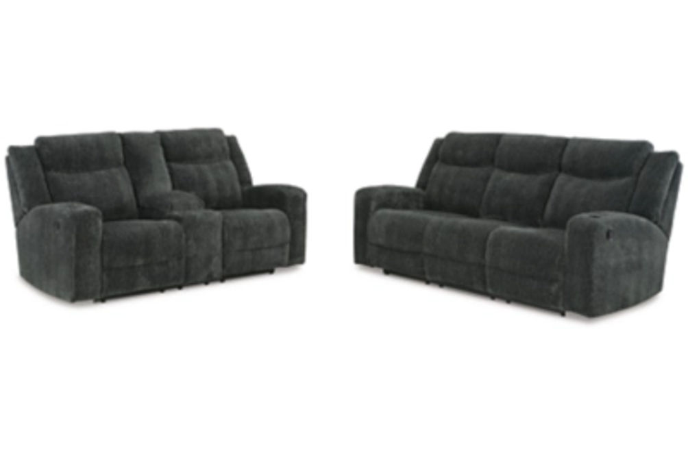 Signature Design by Ashley Martinglenn Reclining Sofa and Loveseat-Ebony