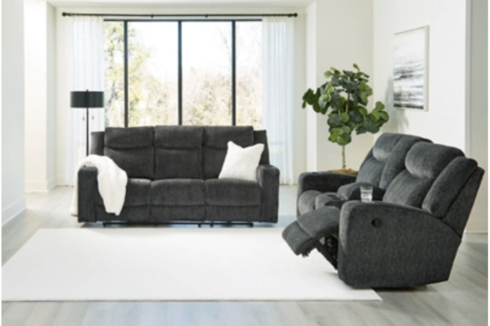 Signature Design by Ashley Martinglenn Reclining Sofa and Loveseat-Ebony