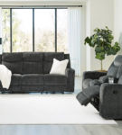 Signature Design by Ashley Martinglenn Reclining Sofa and Loveseat-Ebony