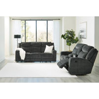 Signature Design by Ashley Martinglenn Reclining Sofa and Loveseat-Ebony