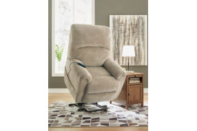 Signature Design by Ashley Shadowboxer Power Lift Recliner-Toast