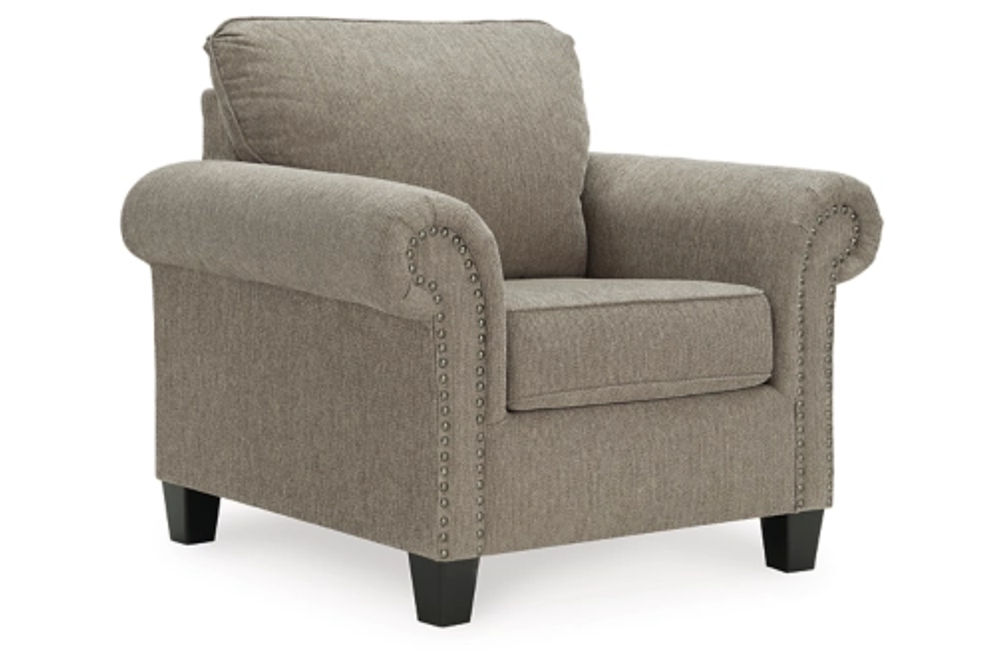 Benchcraft Shewsbury Chair and Ottoman-Pewter