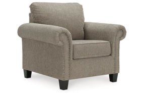 Benchcraft Shewsbury Chair and Ottoman-Pewter