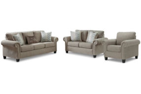 Benchcraft Shewsbury Sofa, Loveseat and Chair-Pewter