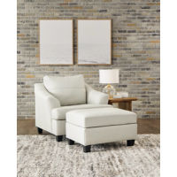 Signature Design by Ashley Genoa Oversized Chair and Ottoman-Coconut