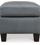 Signature Design by Ashley Genoa Oversized Chair and Ottoman-Steel