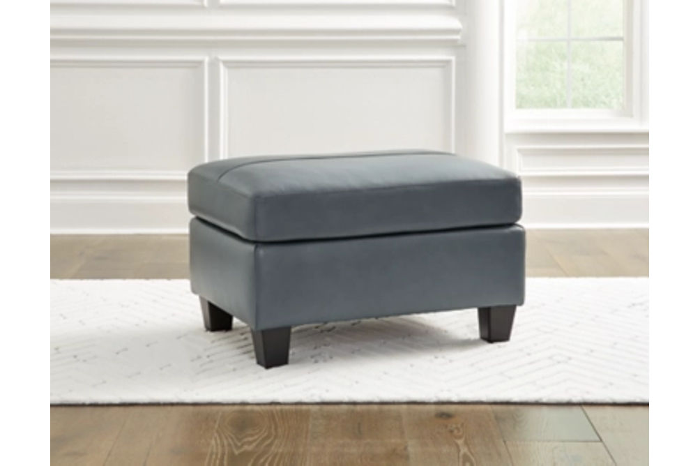 Signature Design by Ashley Genoa Oversized Chair and Ottoman-Steel