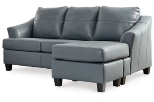 Signature Design by Ashley Genoa Chaise Sofa and Oversized Chair-Steel