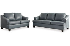 Signature Design by Ashley Genoa Sofa and Loveseat-Steel