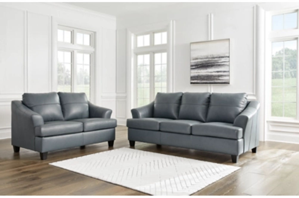 Signature Design by Ashley Genoa Sofa and Loveseat-Steel