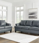 Signature Design by Ashley Genoa Sofa and Loveseat-Steel