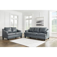 Signature Design by Ashley Genoa Sofa and Loveseat-Steel