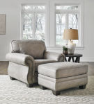 Signature Design by Ashley Olsberg Sofa, Chair and Ottoman-Steel