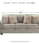 Signature Design by Ashley Olsberg Sofa, Chair and Ottoman-Steel