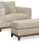 Signature Design by Ashley Parklynn Oversized Chair and Ottoman-Desert