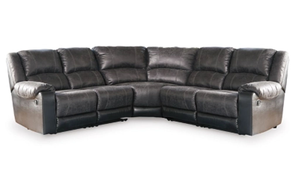 Signature Design by Ashley Nantahala 5-Piece Reclining Sectional-Slate