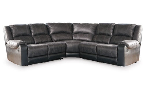 Signature Design by Ashley Nantahala 5-Piece Reclining Sectional-Slate